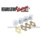 Jeu de 4 ecrous borgnes tete 12 mm avec rondelles frein ACMA 1954-58 / 150 GL
